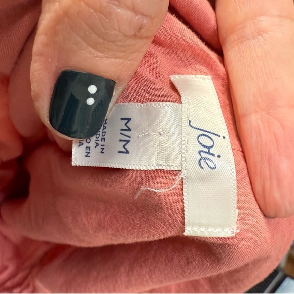 Joie Tea Rose Red Pink Printed Tiered cotton lined  Maxi Dress size medium - Picture 5 of 5